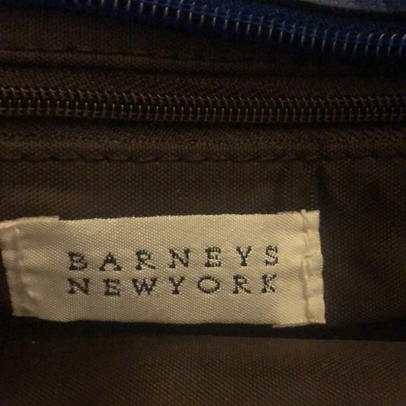 Barneys NY Bag Blue Suede Leather Satchel NWT - Picture 14 of 14